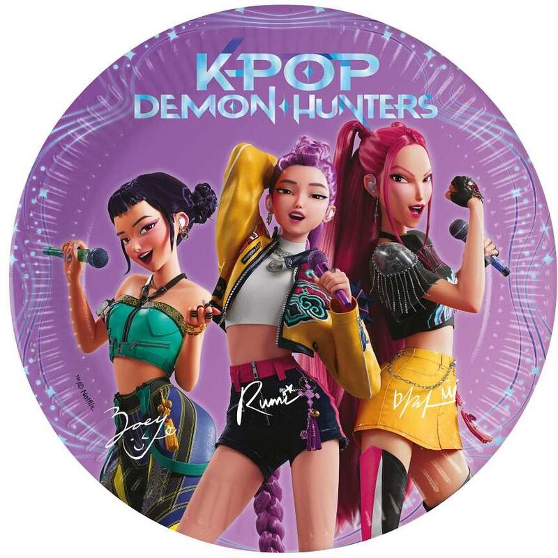 Πιάτα Μεσαία K-Pop Demon Hunters 20cm 8Τμχ (98639)