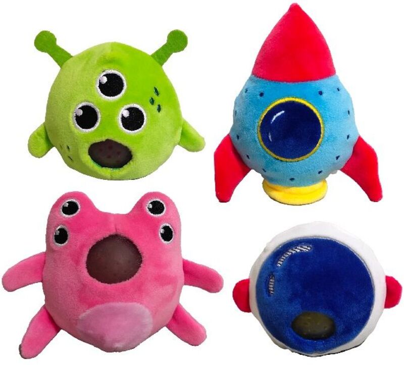 Puckator Λούτρινο Squeezy Space Cadets-4 Σχέδια (TY1008)