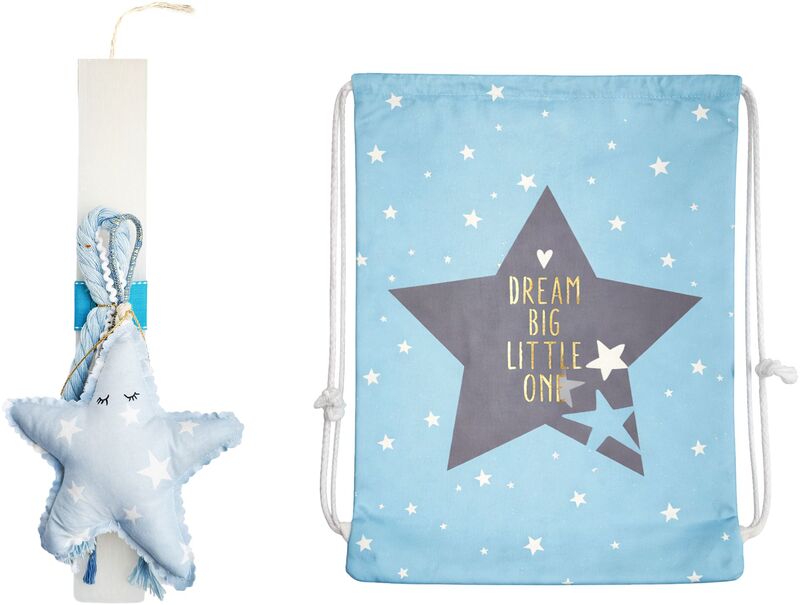 Λύχνος Λαμπάδα Με Σακίδιο Πλάτης Αστέρι Μπλε (ΠΛ068)