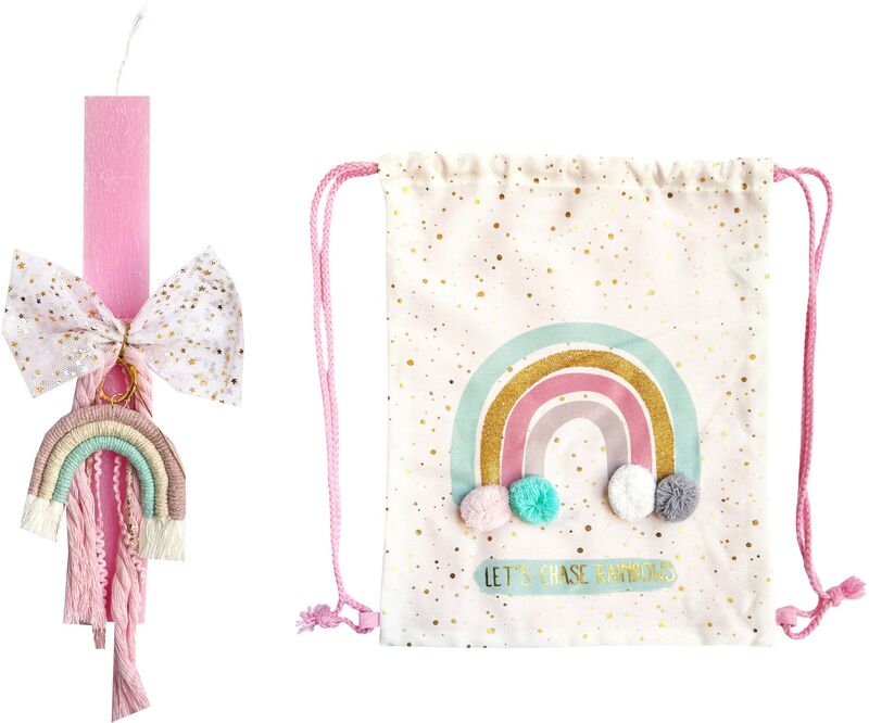 Λύχνος Λαμπάδα Με Σακίδιο Πλάτης Ουράνιο Τόξο (ΠΛ072)