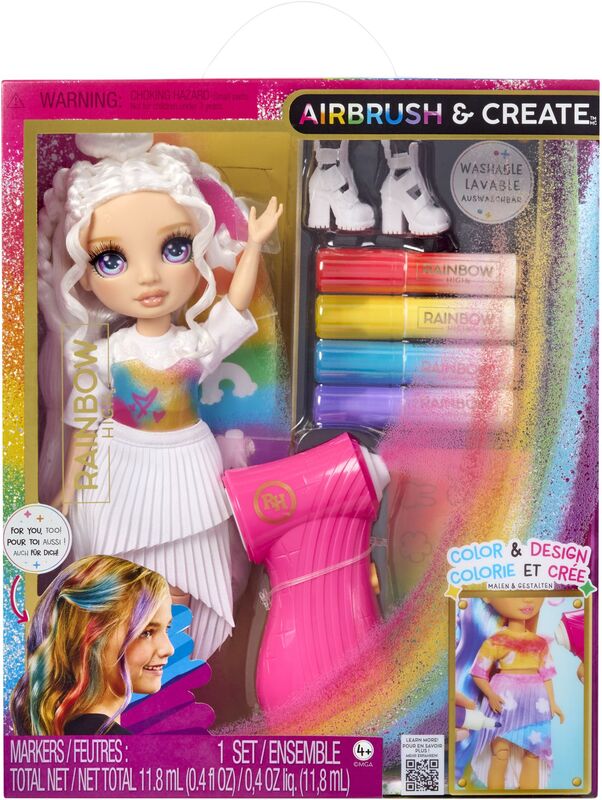 Rainbow High Airbrush & Create Fashion Κούκλα-Purple Eyes (543350EUC) - φωτογραφία 2