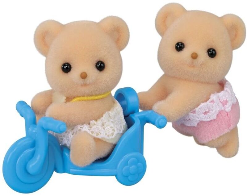 Δίδυμα Αρκουδάκια Sylvanian Families Biscuit Bear με Τρίκυκλο – Epoch - 5853