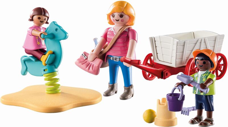 Playmobil Starter Pack Νηπιαγωγός Με Παιδάκια Και Καροτσάκι (71258)