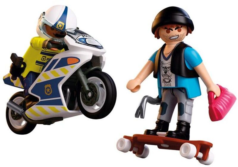 Playmobil Αστυνομική Καταδίωξη Με Μοτοσικλέτα (72079)