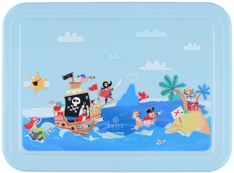 Estia Δοχείο Φαγητού Παιδικό 2 Διαμερισμάτων Με Κουτάλι/Πιρούνι Treasure Quest (01-33408)