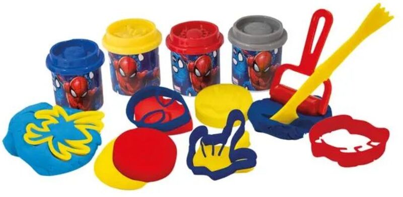 Spiderman Κουβαδάκι Με 4 Βαζάκια Πλαστελίνης Και 8 Εργαλεία (1045-03603) φωτογραφία