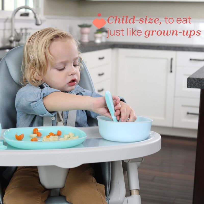 Chicco Σετ Πιρούνι-Κουτάλι Μεταλλικό 18+ Μηνών Natural Σιέλ (F05-16102-25) φωτογραφία