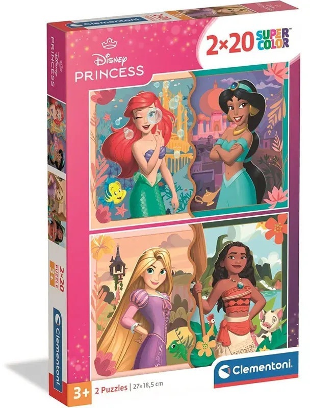 Clementoni Παζλ 2X20 Princess (1200-24092)