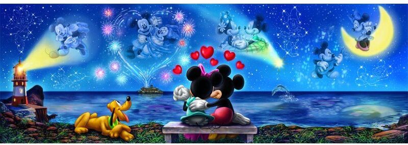 Clementoni Παζλ 1000 H.Q.Panorama-Mickey & Minnie (1220-39503) - φωτογραφία 2