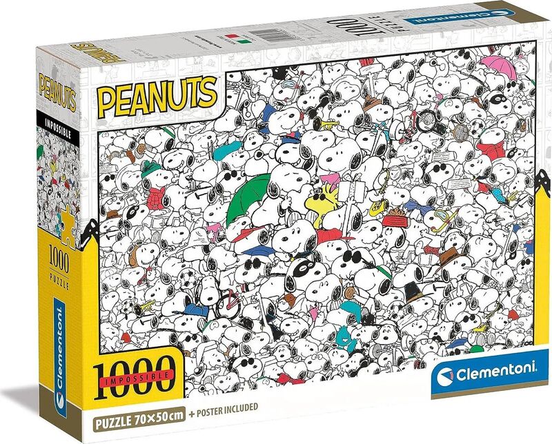 Clementoni Παζλ 1000 Impossible Peanuts (1260-39804)