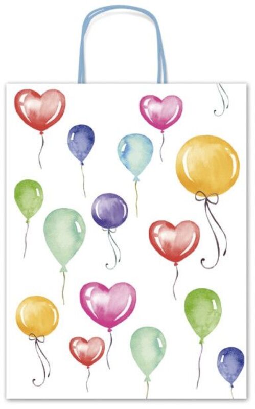 Sadoch Χάρτινη Τσάντα Μπαλόνια Καρδιές 16cm (SDX16141G)