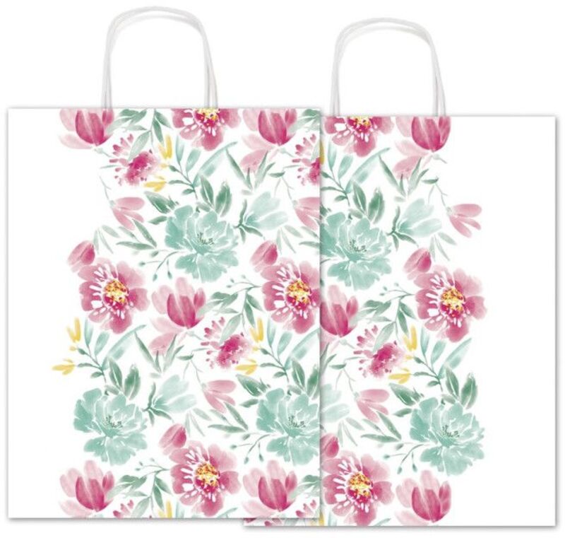 Sadoch Χάρτινη Τσάντα Ροζ Καμέλιες 26cm (SDX26012G)