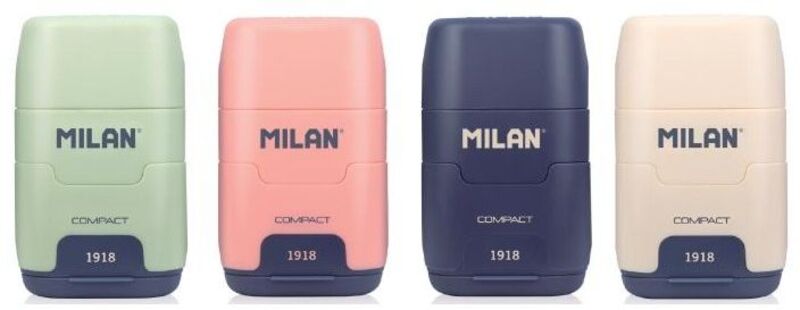 Milan Γόμα-Ξύστρα Διπλή Compact 1918-4 Σχέδια-1Τμχ (4703116SNC)