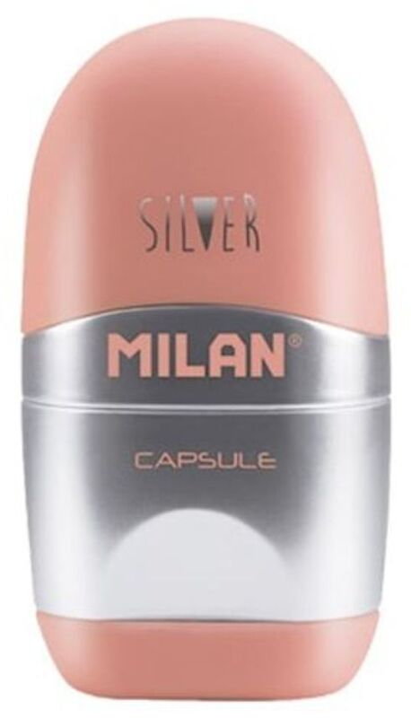 Milan Γόμα-Ξύστρα Μονή Capsule Silver-4 Σχέδια (4714112)